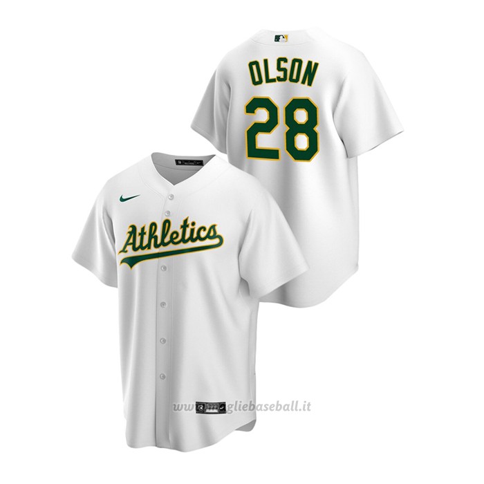 Maglia Baseball Uomo Oakland Athletics Matt Olson Replica Primera Bianco